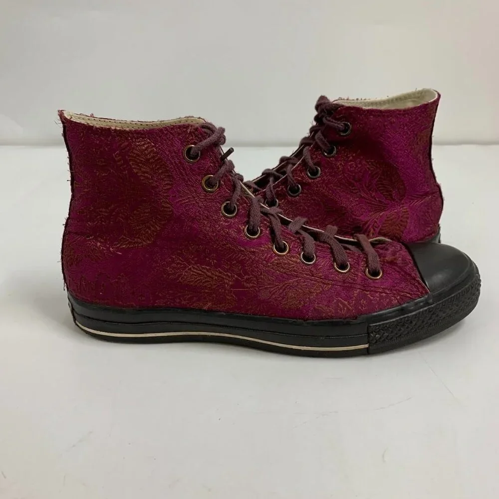 Converse Adults Unisex Embroidered Brocade High Top Lace Up Sneakers SZ 9M/11W - Picture 8 of 12
